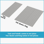 0,75 Support de matelas vertical standard à lattes en bois avec housse.