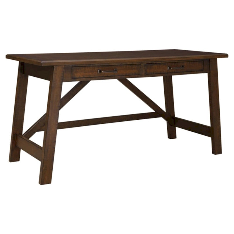 Bureau à pieds larges Baldridge Rustic Brown pour la maison