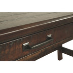 Bureau à pieds larges Baldridge Rustic Brown pour la maison