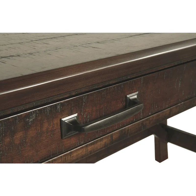 Bureau à pieds larges Baldridge Rustic Brown pour la maison