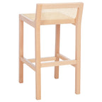 Tabouret de bar SAFAVIEH Carry à dossier bas en rotin - 40,6 cm L x 48,3 cm P x 78,7 cm H