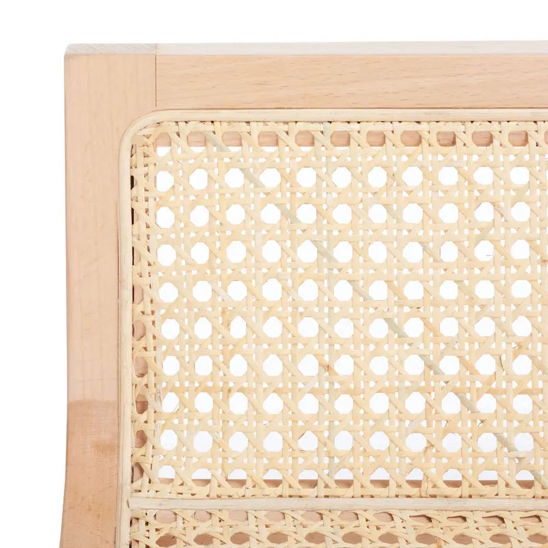 Tabouret de bar SAFAVIEH Carry à dossier bas en rotin - 40,6 cm L x 48,3 cm P x 78,7 cm H