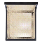 Tabouret de bar SAFAVIEH Carry à dossier bas en rotin - 40,6 cm L x 48,3 cm P x 78,7 cm H