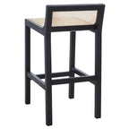Tabouret de bar SAFAVIEH Carry à dossier bas en rotin - 40,6 cm L x 48,3 cm P x 78,7 cm H