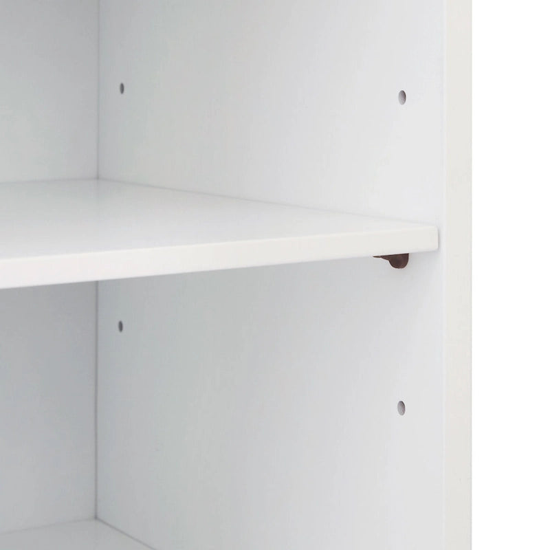Armoire de rangement moderne en bois Teamson Home Tyler, noyer et blanc