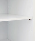Armoire de rangement moderne en bois Teamson Home Tyler, noyer et blanc