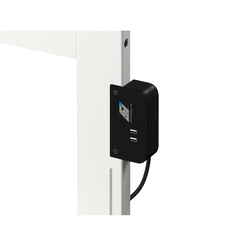 Lit double NoHo avec pied de lit et 2 tiroirs, blanc