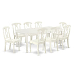 Ensemble de salle à manger East West Furniture - une table rectangulaire et des chaises de cuisine, blanc lin (option de pièces)