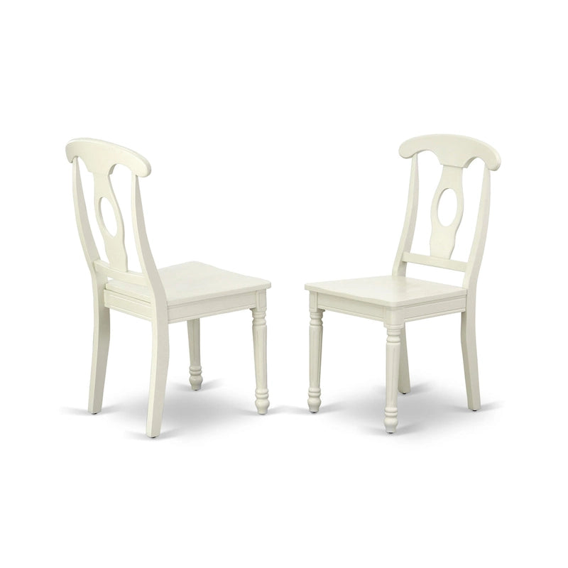 Ensemble de salle à manger East West Furniture - une table rectangulaire et des chaises de cuisine, blanc lin (option de pièces)