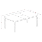 Ensemble de salle à manger East West Furniture - une table rectangulaire et des chaises de cuisine, blanc lin (option de pièces)