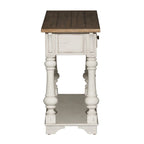 Table basse Morgan Creek Antique White avec accents tabac brossés