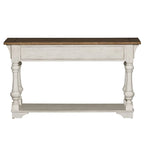 Table basse Morgan Creek Antique White avec accents tabac brossés