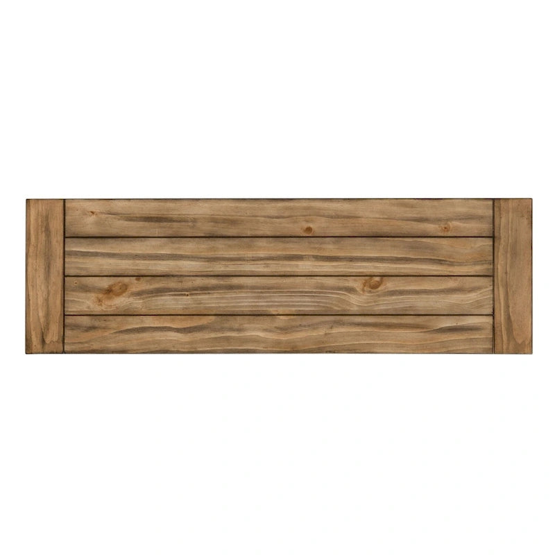 Table basse Morgan Creek Antique White avec accents tabac brossés