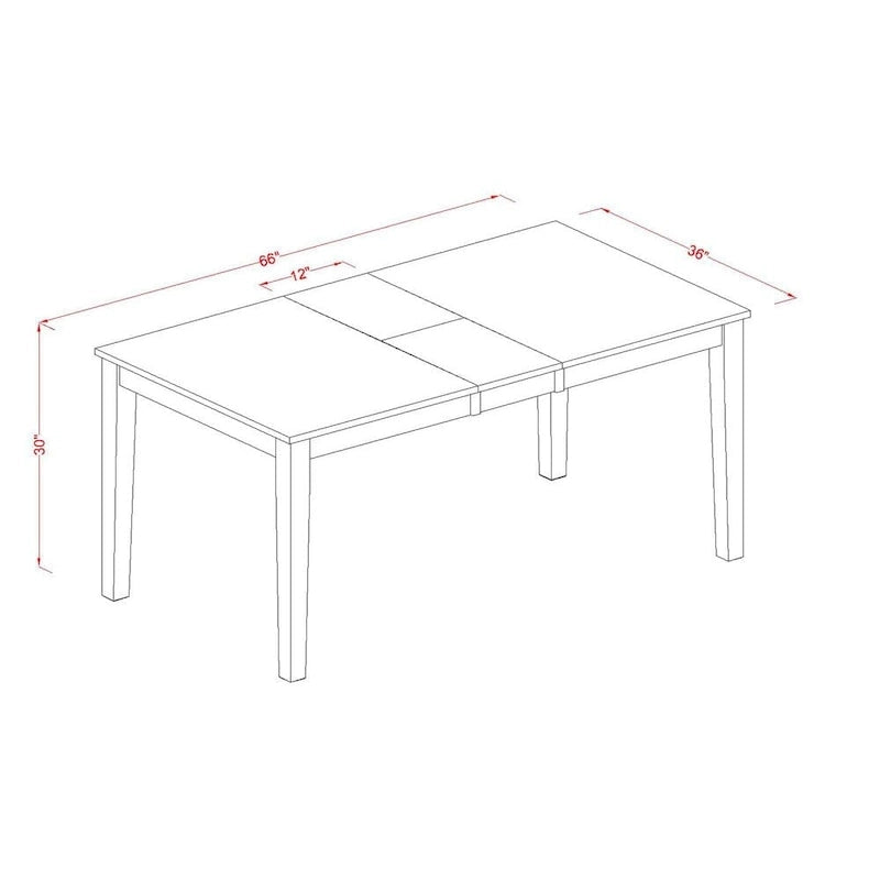 Ensemble de salle à manger East West Furniture comprenant une table de cuisine rectangulaire, des chaises et un banc (options de finition).