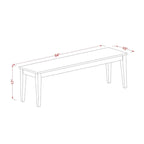 Ensemble de salle à manger East West Furniture comprenant une table de cuisine rectangulaire, des chaises et un banc (options de finition).