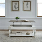 Table basse relevable Magnolia Manor blanc antique