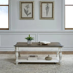 Table basse relevable Magnolia Manor blanc antique