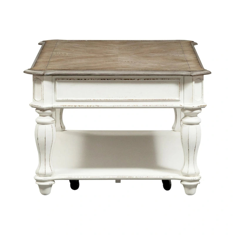 Table basse relevable Magnolia Manor blanc antique