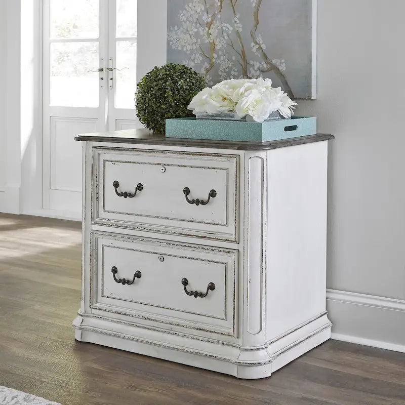 Classeur latéral Magnolia Manor Antique White Jr Executive Media