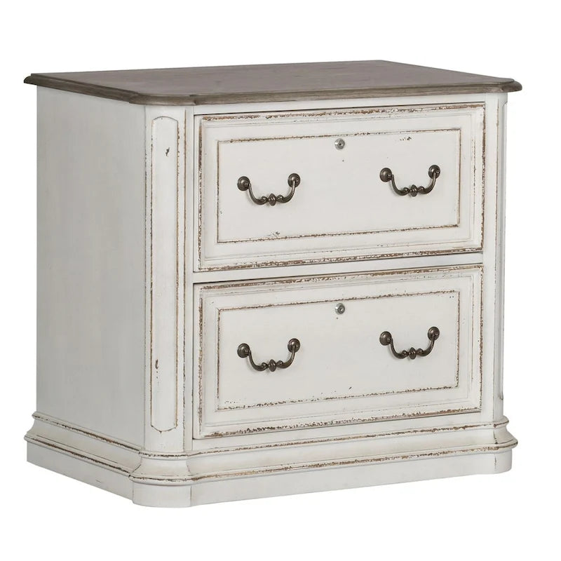 Classeur latéral Magnolia Manor Antique White Jr Executive Media