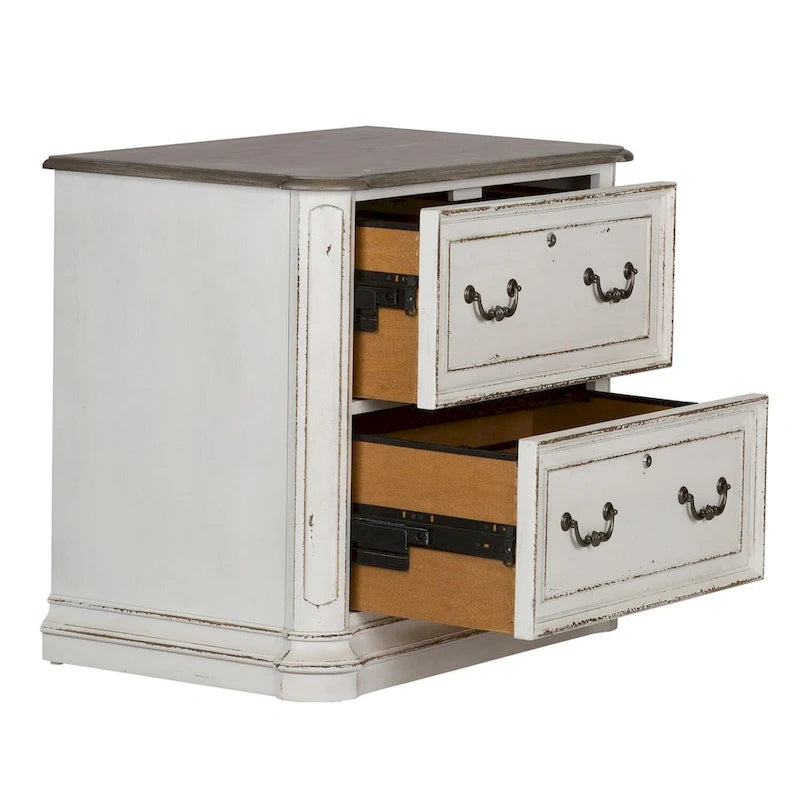Classeur latéral Magnolia Manor Antique White Jr Executive Media