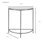 Console demi-lune Fenice de Carolina Living - Or