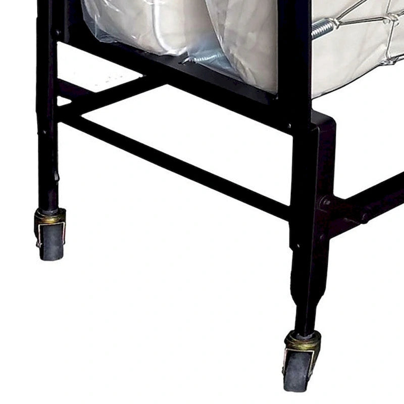 Lit pliant d'appoint en métal avec matelas de 99 cm et roulettes, noir