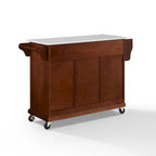Chariot de cuisine Crosley pleine grandeur avec plateau en granit et finition acajou - 51,5 po L x 18 po P x 36,5 po H