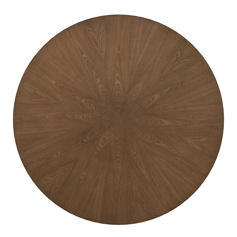 Table de salle à manger ronde Sheeba, style moderne du milieu du siècle, piètement en noyer, par iNSPIRE Q Modern