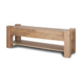 Meuble TV Beth en bois brun clair - 70,0 L x 20,0 l x 24,0 H