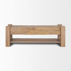 Meuble TV Beth en bois brun clair - 70,0 L x 20,0 l x 24,0 H