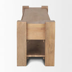 Meuble TV Beth en bois brun clair - 70,0 L x 20,0 l x 24,0 H