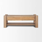 Meuble TV Beth en bois brun clair - 70,0 L x 20,0 l x 24,0 H