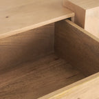 Meuble TV Beth en bois brun clair - 70,0 L x 20,0 l x 24,0 H