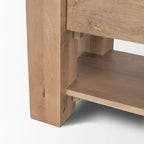 Meuble TV Beth en bois brun clair - 70,0 L x 20,0 l x 24,0 H