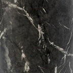 Table d'appoint ronde Sully sur piédestal, noire et blanche
