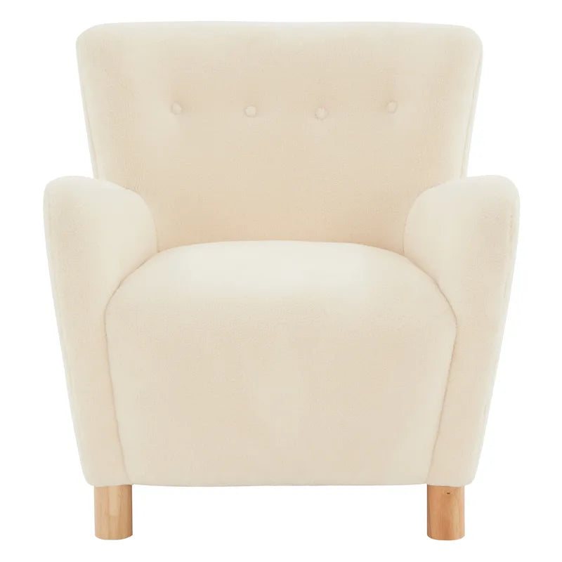 Fauteuil d'appoint SAFAVIEH Couture Zornitza en fausse fourrure de mouton retournée - 79 cm L x 69 cm P x 84 cm H
