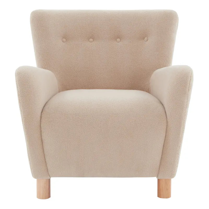 Fauteuil d'appoint SAFAVIEH Couture Zornitza en fausse fourrure de mouton retournée - 79 cm L x 69 cm P x 84 cm H