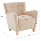 Fauteuil d'appoint SAFAVIEH Couture Zornitza en fausse fourrure de mouton retournée - 79 cm L x 69 cm P x 84 cm H
