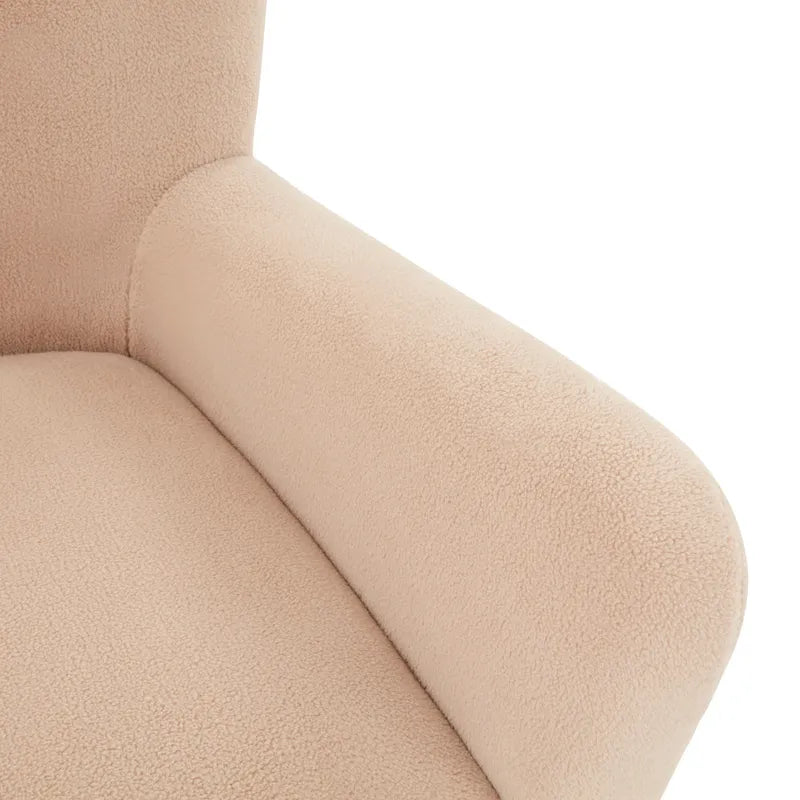 Fauteuil d'appoint SAFAVIEH Couture Zornitza en fausse fourrure de mouton retournée - 79 cm L x 69 cm P x 84 cm H