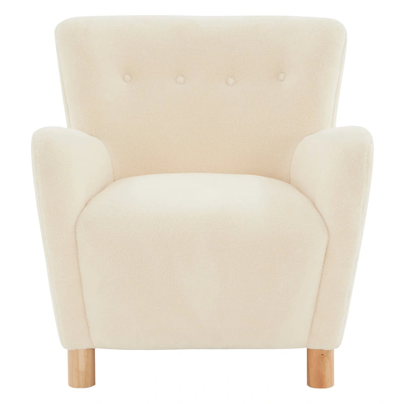Fauteuil d'appoint SAFAVIEH Couture Zornitza en fausse fourrure de mouton retournée - 79 cm L x 69 cm P x 84 cm H