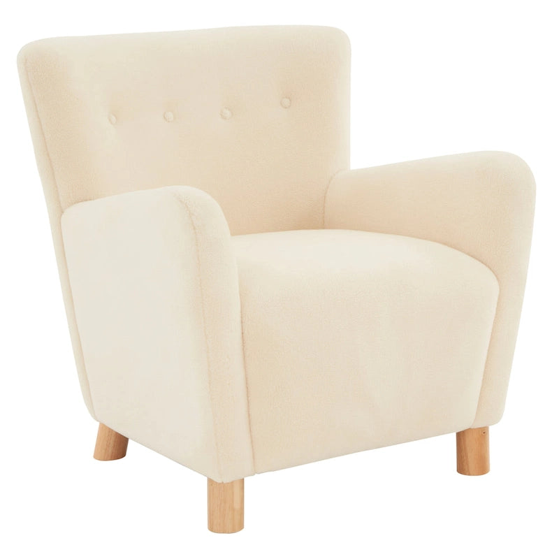 Fauteuil d'appoint SAFAVIEH Couture Zornitza en fausse fourrure de mouton retournée - 79 cm L x 69 cm P x 84 cm H