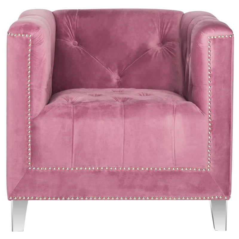 Fauteuil club Kamilah blanc/transparent SAFAVIEH - 31,9 x 33,9 x 29,9 cm (32 po L x 34 po P x 30 po H)