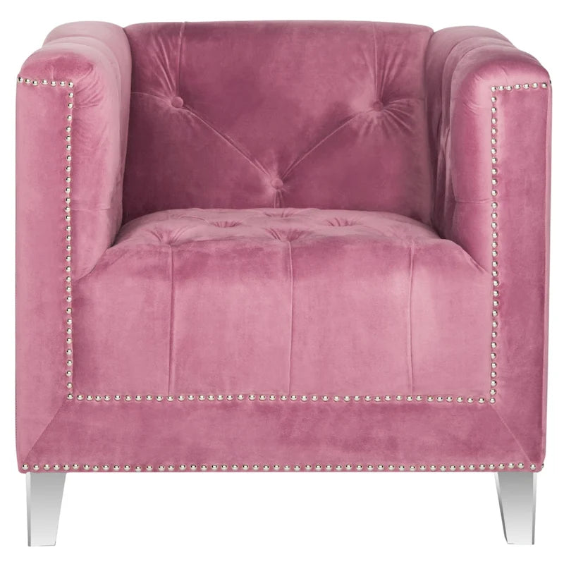 Fauteuil club Kamilah blanc/transparent SAFAVIEH - 31,9 x 33,9 x 29,9 cm (32 po L x 34 po P x 30 po H)