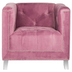 Fauteuil club Kamilah blanc/transparent SAFAVIEH - 31,9 x 33,9 x 29,9 cm (32 po L x 34 po P x 30 po H)