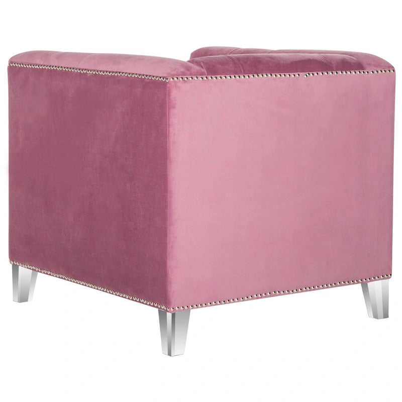 Fauteuil club Kamilah blanc/transparent SAFAVIEH - 31,9 x 33,9 x 29,9 cm (32 po L x 34 po P x 30 po H)