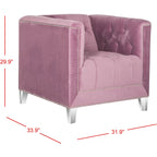 Fauteuil club Kamilah blanc/transparent SAFAVIEH - 31,9 x 33,9 x 29,9 cm (32 po L x 34 po P x 30 po H)