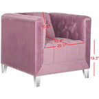 Fauteuil club Kamilah blanc/transparent SAFAVIEH - 31,9 x 33,9 x 29,9 cm (32 po L x 34 po P x 30 po H)