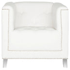 Fauteuil club Kamilah blanc/transparent SAFAVIEH - 31,9 x 33,9 x 29,9 cm (32 po L x 34 po P x 30 po H)