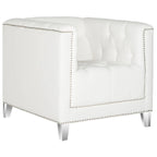 Fauteuil club Kamilah blanc/transparent SAFAVIEH - 31,9 x 33,9 x 29,9 cm (32 po L x 34 po P x 30 po H)